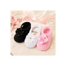 Meia para bebe  batizado menina com renda branca conforto Premium Rikam
