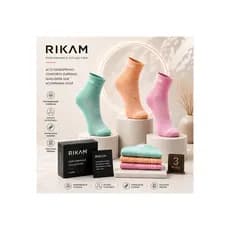 KIT 3 PARES DE MEIA FEMININA DE POLIAMIDA CORRIDA ACADEMIA CAMINHADA RIKAM