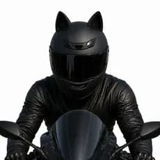 Orelha de Gato Para Capacete Moto Bike Acessório Personalização Fita Dupla Face Adesiva