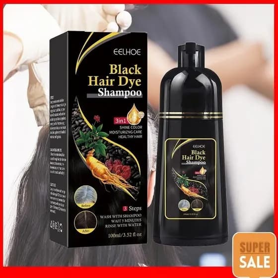 O Creme Natural Do Champô Da Cor Cabelo Preto Cobre Cabelos Brancos E Grisalhos