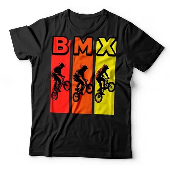 Camiseta BMX Freestyle Radical Bike Rider Estampa Esportiva Extreme Sports
