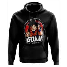 agasalho de moletom canguru anime goku aproveite