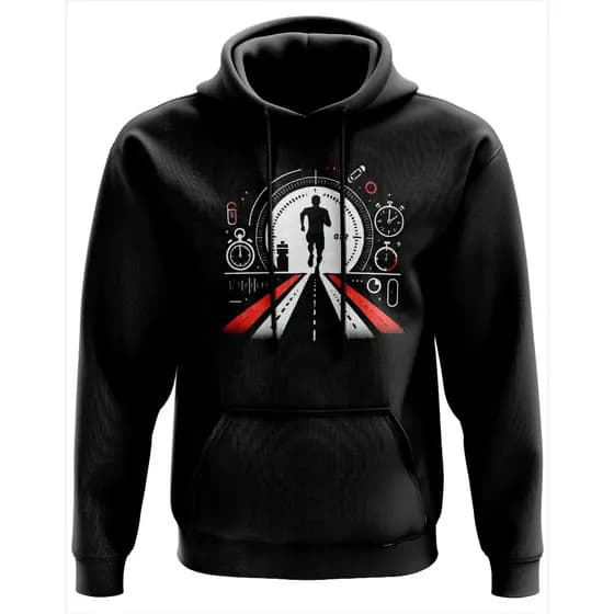 Moletom Corrida Running Masculino/Feminino com Capuz – Estampa Esportiva Premium Fitness