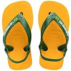 Chinelo Infantil Havaianas Baby Brasil Logo Amarelo Branco Rosa Pop Infanto Juvenil C/ Elastico Promoção