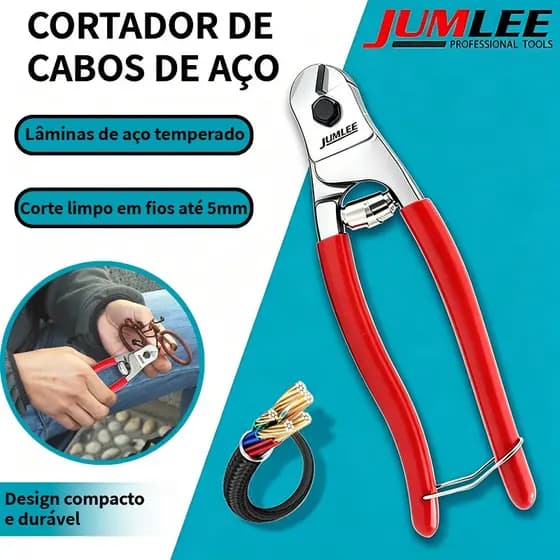 Alicate de Corte de Cabo de Aço 8" Profissional Tesoura de Arame Industrial em Liga de Aço Resistente