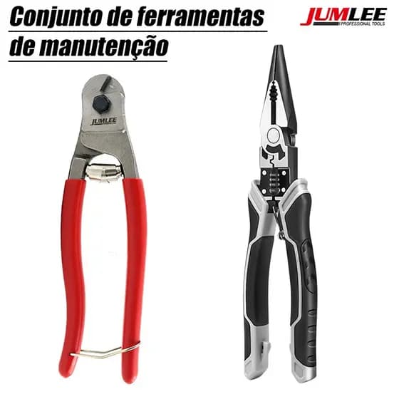Kit Alicate Multifuncional + Cortador Cabo Aço | Ferramenta Profissional Economia