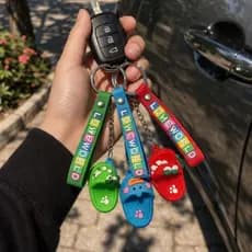 Chaveiro Chinelo Divertido Colorido Silicone Azul Verde Vermelho 1 2 ou 3 Unidades Estiloso Criativo