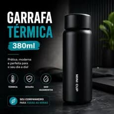 Garrafa Térmica Mini Cup 380ml Inox Café Chá Academia