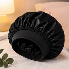 Touca de Cetim Antifrizz com Faixa Larga para Dormir Proteção Capilar Premium Ajustável