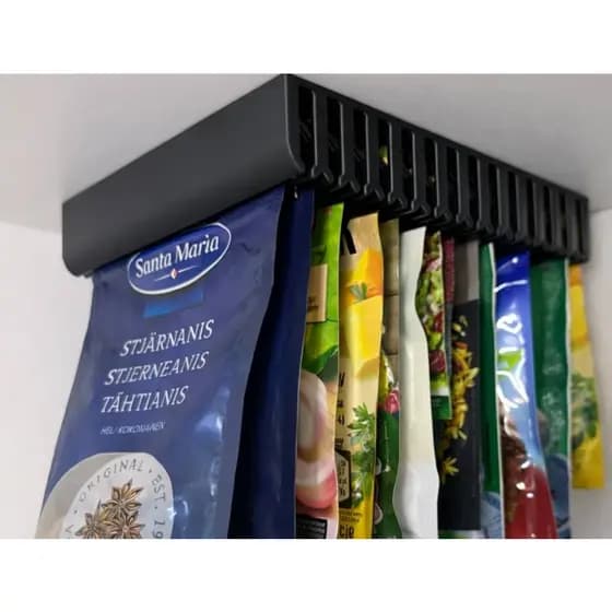 Organizador de Temperos Suspenso Premium - Suporte de Armário Auto-Adesivo