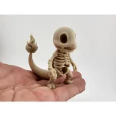 Decoração Aquário Charmander Pokémon Esqueleto BRANCO