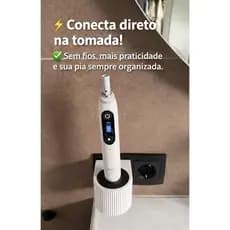 Suporte de Parede e Carregador para Escova Oral-B iO - Organização Sem Fios
