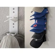 Organizador de Bonés Vertical Premium - Suporte de Parede e Armário (Acompanha Fita Dupla face Para armário)