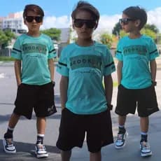 Conjunto Infantil Masculino Verão Camiseta + Bermuda Dry Fit Roupas Menino Conforto Estilo
