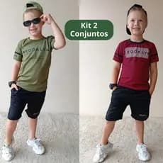 Kit 2 Conjuntos Infantil Juvenil Menino DRY FIT Fresquinho e Confortável