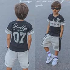 Conjunto Infantil Lançamento Menino Verão Blusa + Bermuda