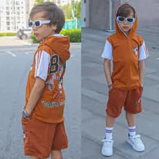Conjunto Infantil Juvenil Menino Taz Estiloso com Capuz do 4 ao 14 anos