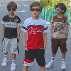 Conjunto Menino Infantil Juvenil Lançamento Estiloso Veste do 4 ao 14 anos