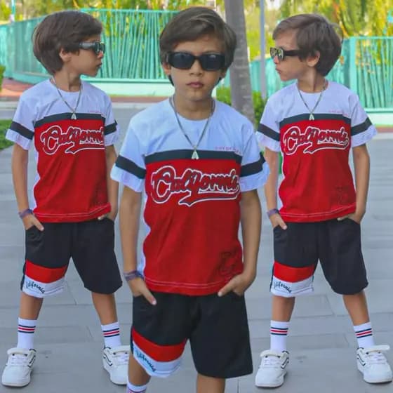 Conjunto Infantil Juvenil Masculino Estiloso Blogueirinho