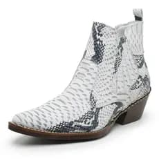 Botina Bota Country Anaconda Masculina Couro Legitimo