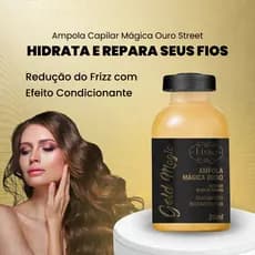 Ampola Mágica Ouro Tratamento Reconstrutor Magic Gold Lisso Cosméticos 20ml