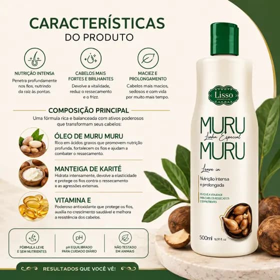 Leave-In Especial Murumuru Lisso Cosméticos
