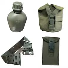 kit Cinto Na Tático + Cantil + Porta Cantil + Porta Carregador