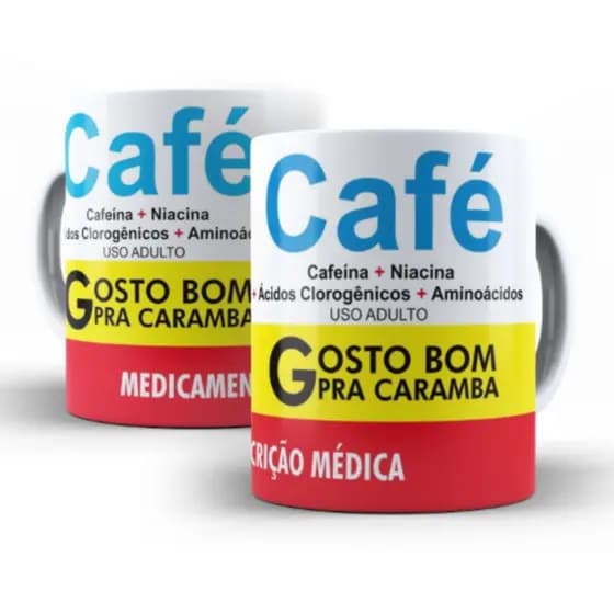 Caneca Café Divertida Personalizada de Porcelana para Presente Xícara