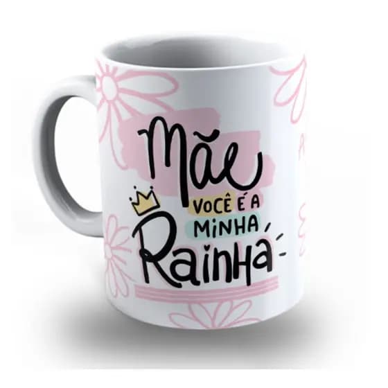 Caneca Dia das Mães Personalizada de Porcelana para Presente Xícara Mãe