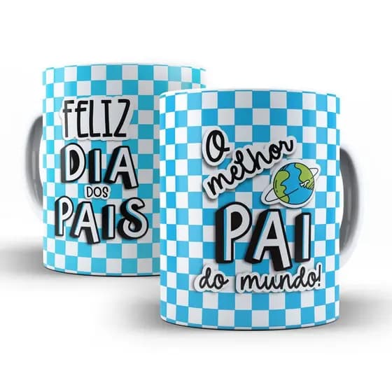 Caneca Personalizada de Porcelana Dia dos Pais para Presente Xícara 02