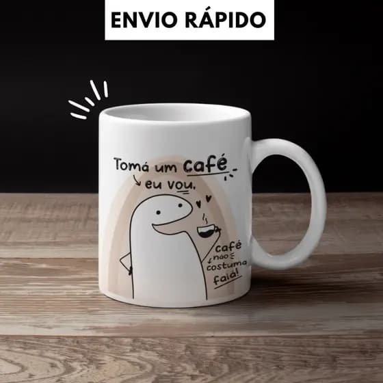 Caneca café florks meme engraçados