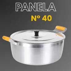 Panela n° 40 Grande em alumínio batido grosso fundido 18Litros