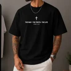 Camiseta Over Masculina Cristã Gospel 100% Algodão Oversized Streetwear Premium Envio Rápido