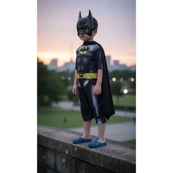 Fantasia Infantil Batman Curta com Mascara