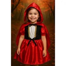 Fantasia Vestido Chapeuzinho Vermelho  com Capa