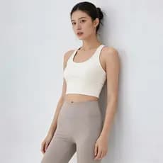 Yoga sutiã de fitness colete magro esportes roupa interior nu pele-amigável ao ar livre moda roupas de fitness topo femi