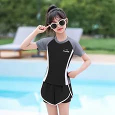 Médio grande crianças dividir maiô meninas profissional treinamento de natação maiô Shorts terno