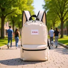 Ombro duplo de alto valor feminino All-match mochila lazer Commuter high-end estudante luz simples viagem