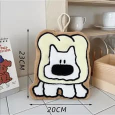 Toalha de mão fofa para cachorro, lã Coral, tipo pendurado, toalha absorvente, lenço de banheiro, pano de cozinha, uso d