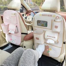 Almofada anti-chute para carro, bolsa de armazenamento traseira para assento de carro, bolsa suspensa, Rack de armazenam