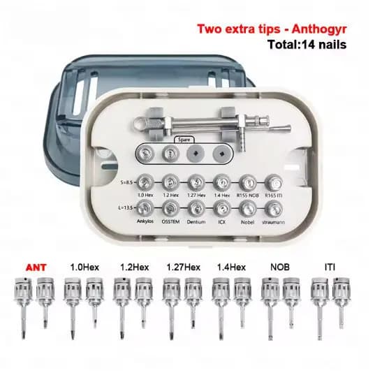 Chave De Fenda Para Implante Dentário , Torque Colorido , Catraca 10-70NCM Com 16 Peças , Kit De Ferramentas De Reparo