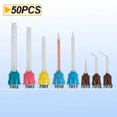 Pontas De Mistura De Impressão Dentária , Borracha De Silicone Amarela , Bico De Tubo Principal , Materiais Dentários