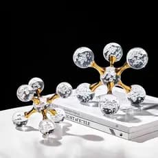 Peças Centrais De Bola De Vidro Cristal De Luxo Para Sala De Estar , Escritório , Gabinete , Decoração Moderna
