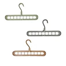 KIT 10 UND Cabides Mágico Organizador 9 Furos MultiDobrável Promocao - Cor Aleatória