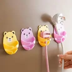 4 Ganchos De Parede Criativo/Suporte De Tomada Do Urso Auto-Adesivo