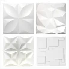 KIT 12 PLACAS PAREDE 3D 50x50 cm PVC 1mm de espessura