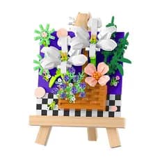 Brinquedo Artesanal Diy Blocos 3d Floral Para Montar 1054
