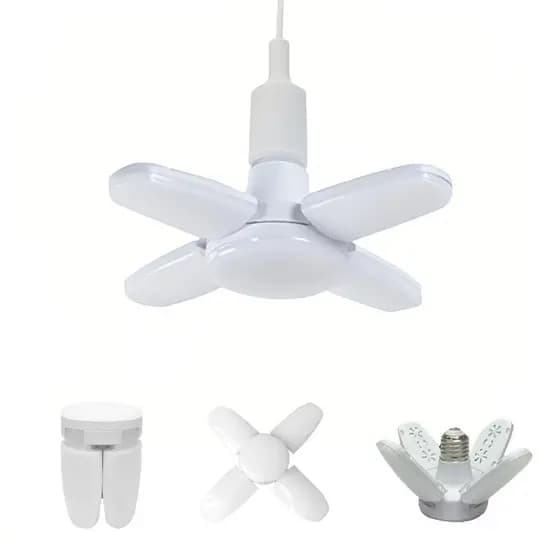 Lâmpada LED Pétalas Dobrável Ajustável Bivolt Luz 6500K Branco Frio