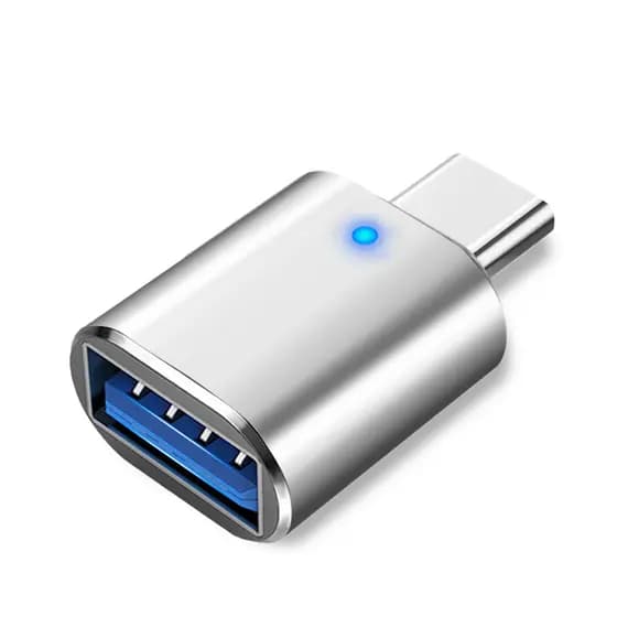 Adaptador Conversor USB Fêmea para Entrada Tipo C Macho Portátil