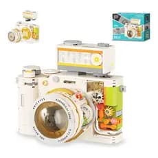 Conjunto Blocos de Montagem DIY Câmera Retrô Mini Brinquedo Criativo